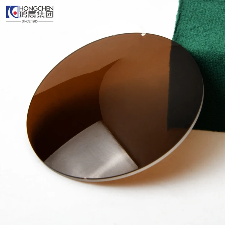 HONGCHEN Danyang 1.49 1.60 1.67 resin gray brown green semi finished polarized Ophthalmic lenses chinese optical eyeglasses lens