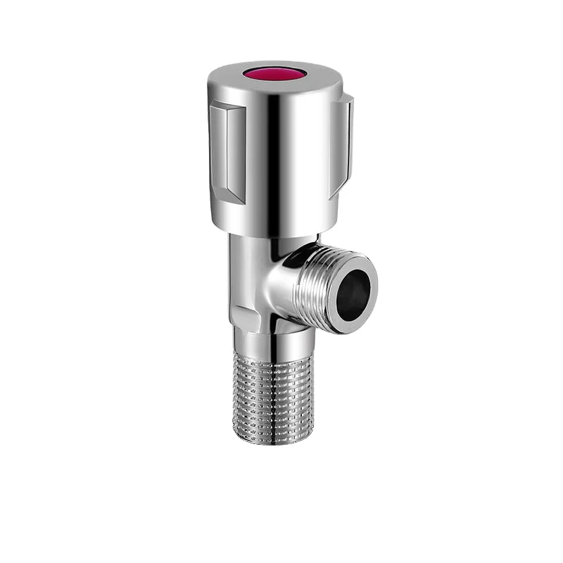 Stainless Steel 304 High Quality Red Indicator Thickened Polished Water Valve Angle Valve