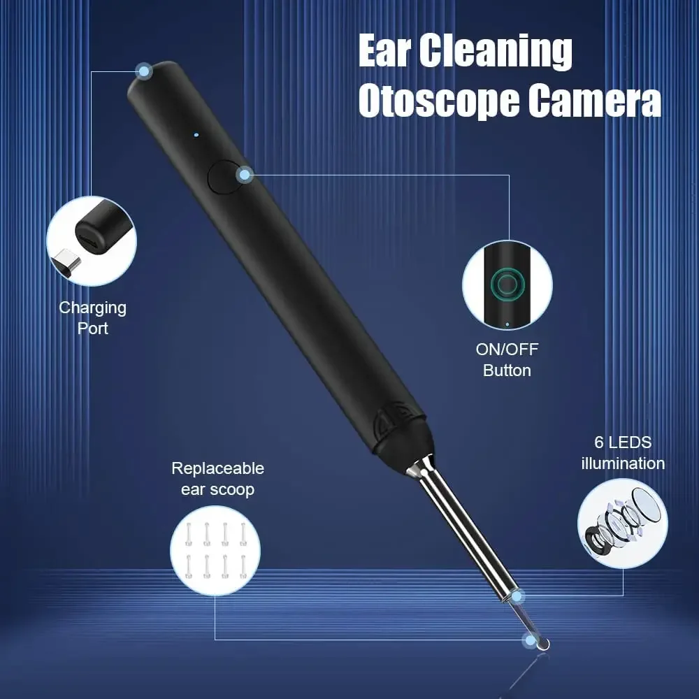 Silicone Ear Wax Removal Tool With Camera for Adult and Kits Smart Ear Cleaner