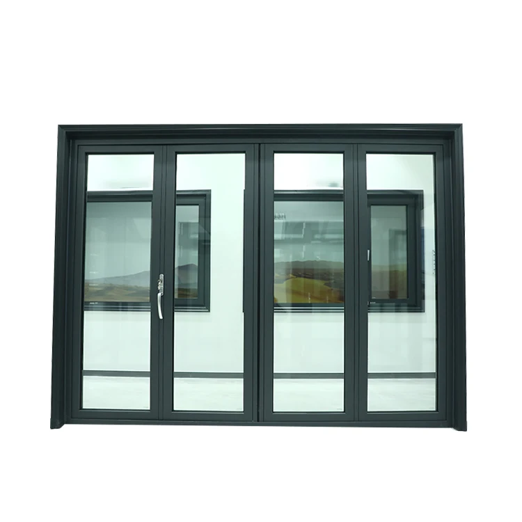 Cheap interior folding doors frameless glass sliding folding doors exterior system office