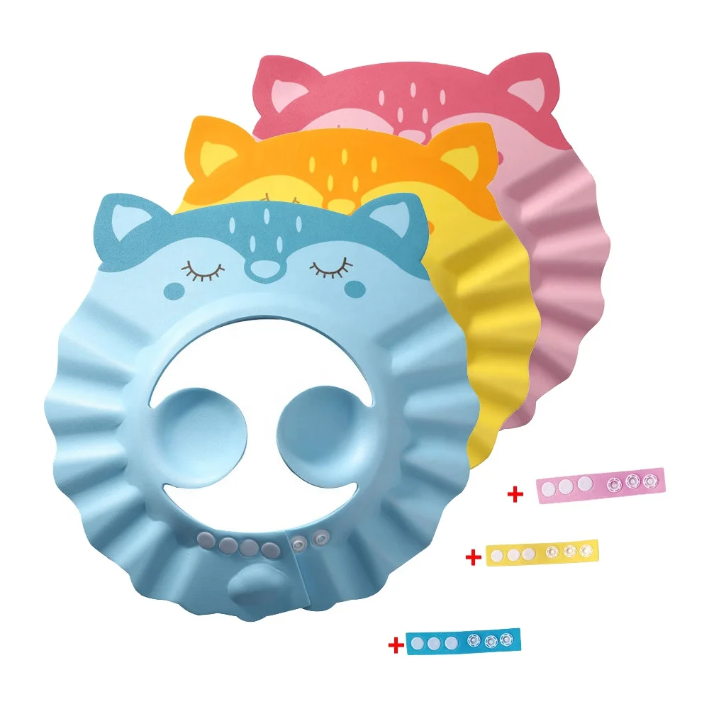 Safe Shampoo Shower Bathing Protection Bath Cap Soft Adjustable Visor Hat for Toddler, Baby, Kids, Children