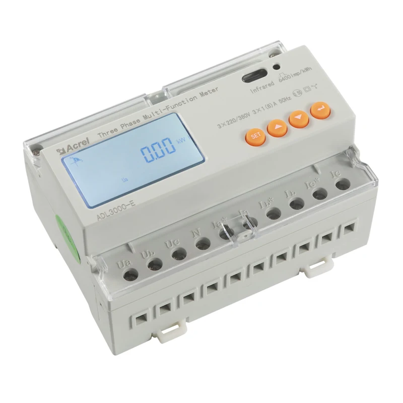 Acrel ADL3000-E/C RS485 modbus 3 Phase Din Rail Smart data recorder power meter for Solar system