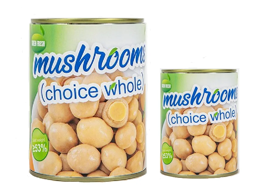 Chinese food stuff sales fresh canned mushroom whole in brine canned food in tin 2840g/ 800G/400G/284G