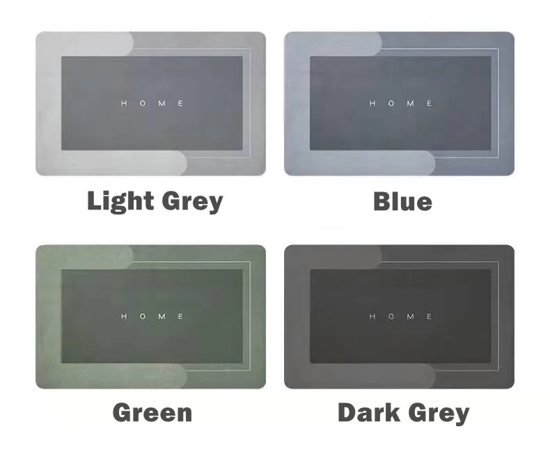 Hot Selling Rubber Non-slip Super Water Absorbent Easy To Clean Diatomaceous Earth Bath Mat