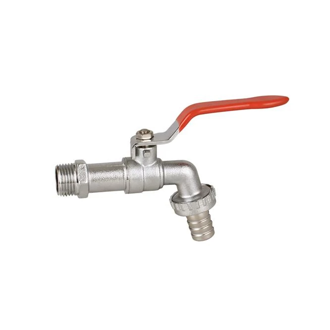 1/2 inch 3/4 inch Nickel Plated Brass Ball Bibcock Bib Tap brass faucet with steel handle