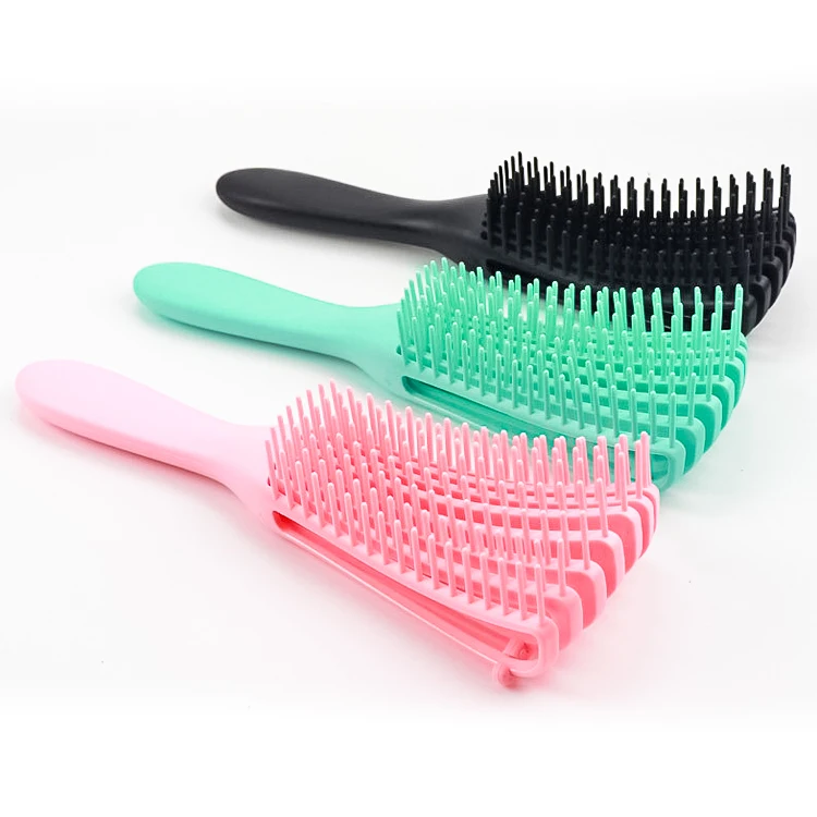 Hair Detangling Brush Rubber Octopus Shape Comb Hair Brush Comb