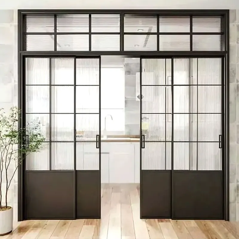 Modern Aluminum Alloy Gedeli Thickened Pearl Cotton/Wooden Frame/Wooden Case Swing Door Interior