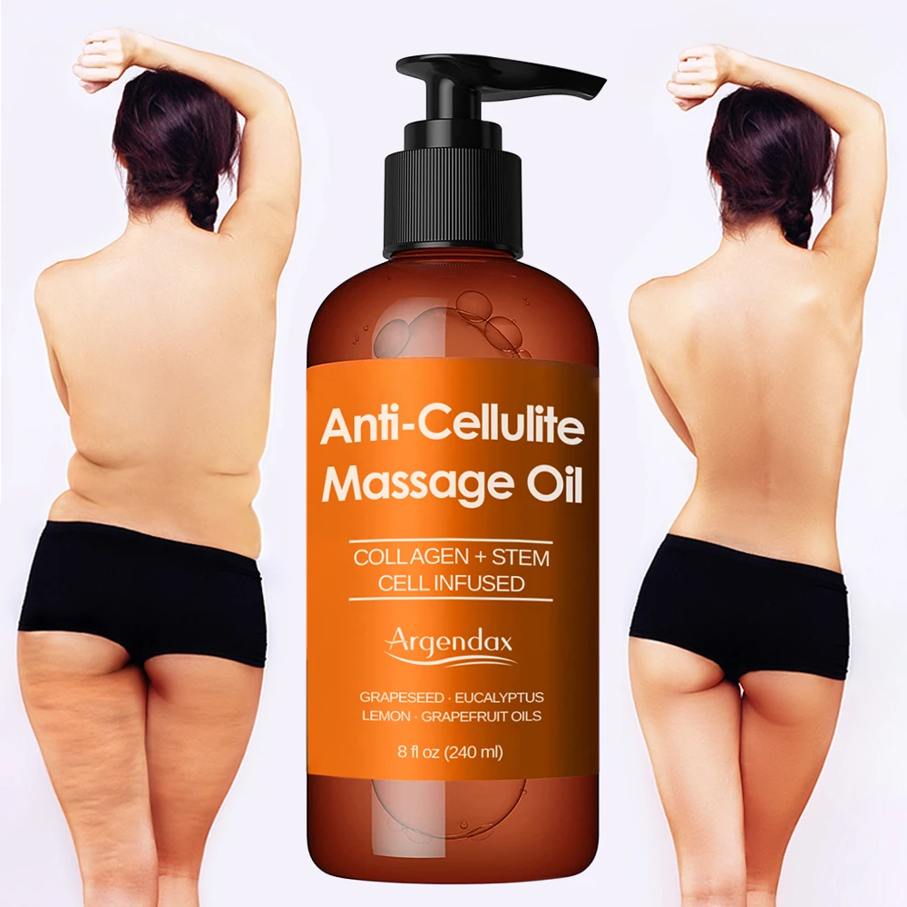 Private Label 100% Pure Essential Oils Collagen Stem Cell Skin Firm Anti Cellulite Slimming Massage Oil
