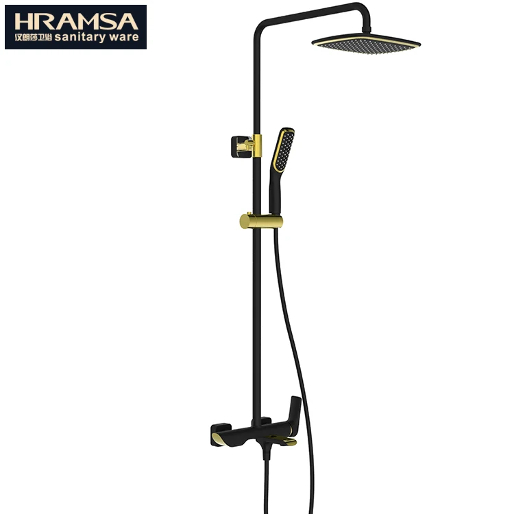 HRAMSA hot and cold two function duschkopf set brass shower faucet with hidden spout