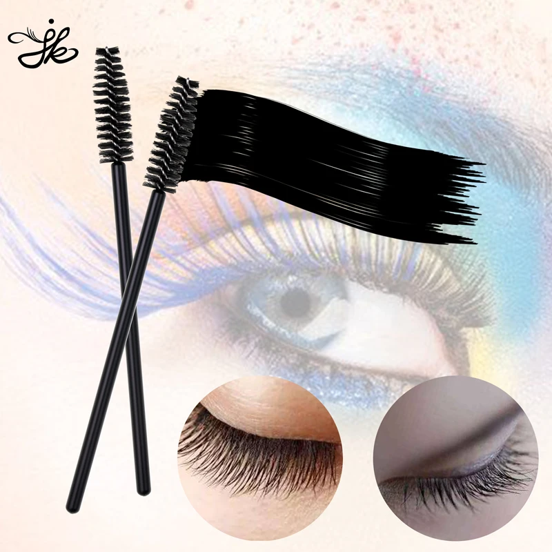 Micro Handle Pink Bendable Colorful Mini Makeup Eye Mascara Disposable Spoolie Lash Brush Extension Eyelash Applicator Wand