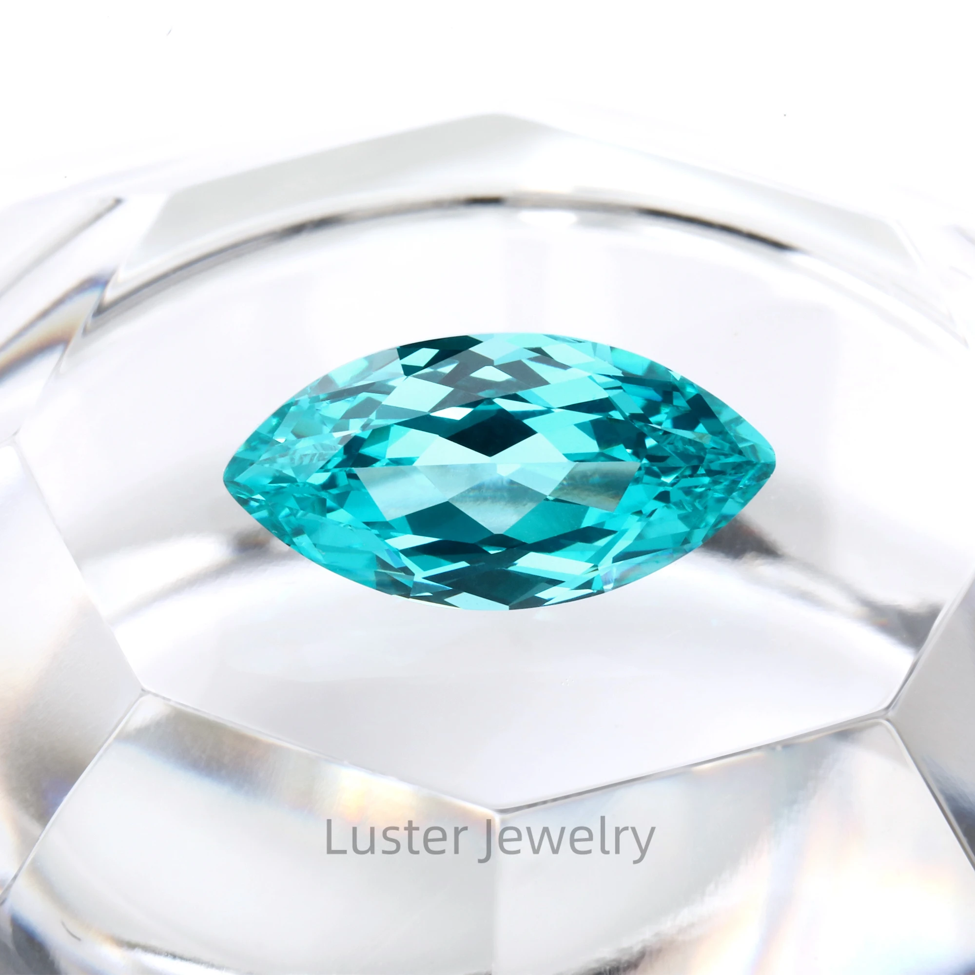 Luster Hot Sale 1carat Fancy Shape Marquise Heart Cut Artificial Loose Gemstones Tourmaline Lab Grown Paraiba for Jewelry Making