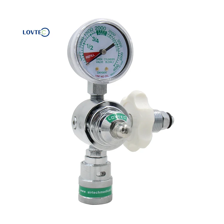 Lovtec hospital medical cylinder oxygen pressure regulator for cylinder valve