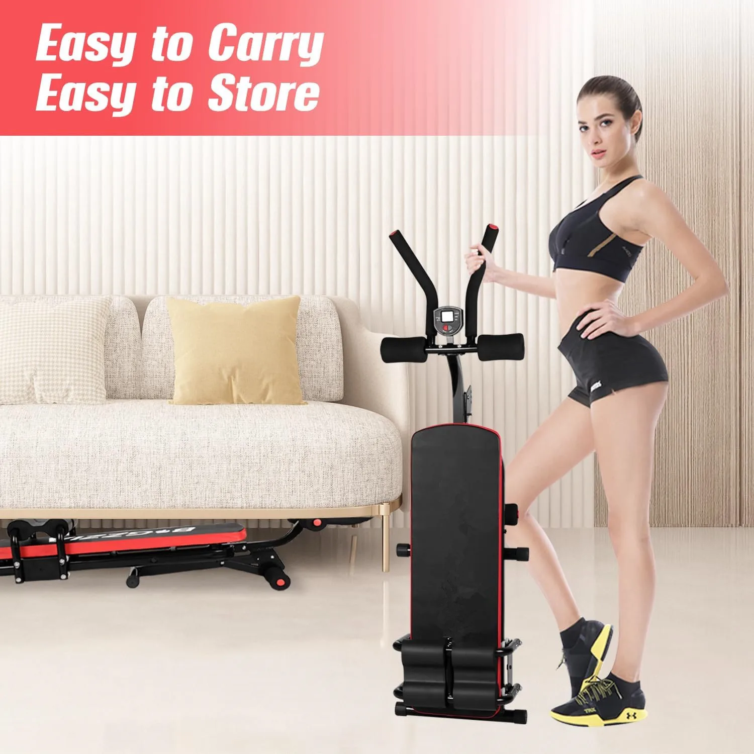 WellShow Sport Ab Workout Machine Abdominal Ab Core Toner Vertical Shaper Fitness Equipment