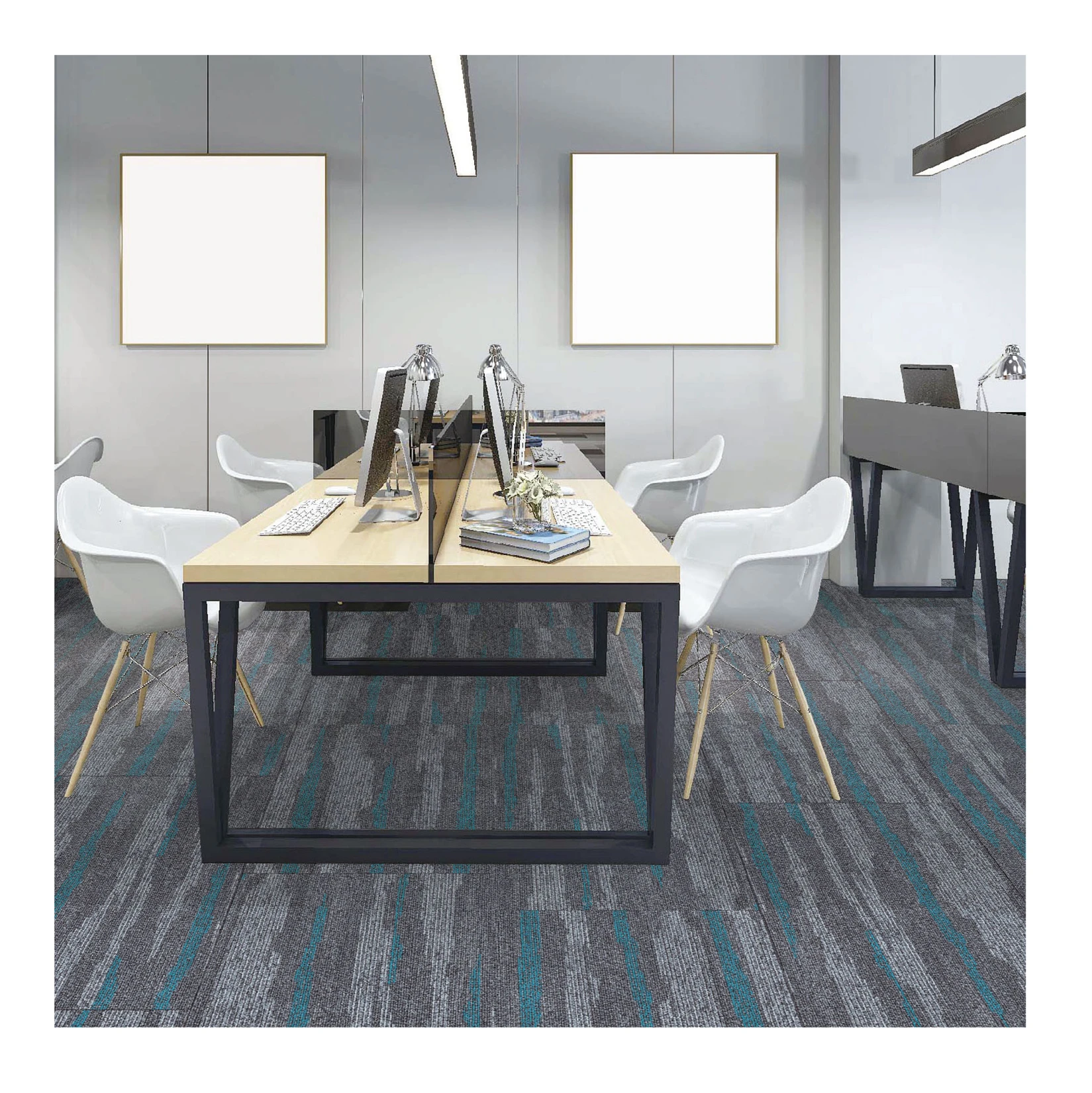PVC Floor interlocking Carpet Covering 4mm 5mm 6mm SPC floor vinyl floor Easy Maintenance Fireproof