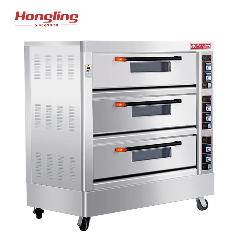 Wholesale Industrial Bakery Machines 3 Deck 9 Tray Electric Bread Oven