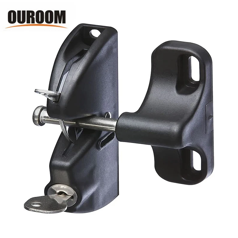New Arrival Nylon Automatic Keyed Gate Lock Latch Key Lockable on One Side of Gate