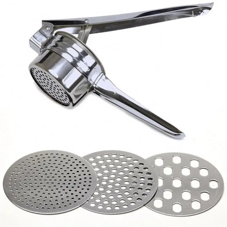 Hot Amazon High Quality Product Kitchen Tool  Duty Stainless Steel Potato Ricer Masher Fruit Baby Food Squash Yams Presser