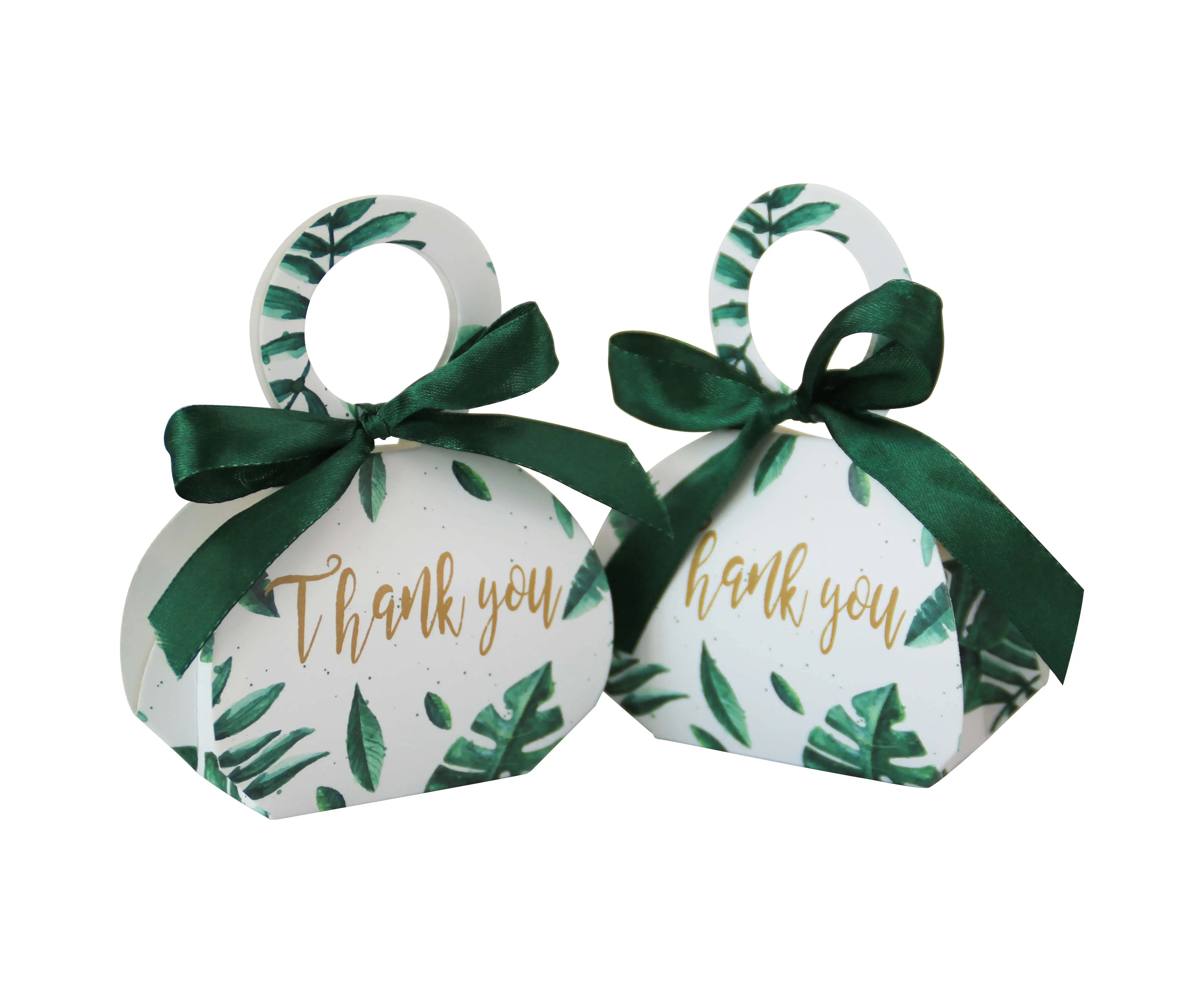 Small Green Handbag Shape Chocolate Candy  Box Packaging Gift Paper Box Packages for wedding birthday baby shower parties