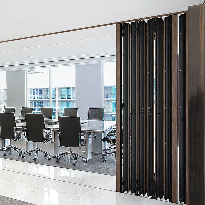 Large View Thermal Break Soundproofing Aluminum Double Glass  Bifold Door Aluminum Bifold Exterior Door