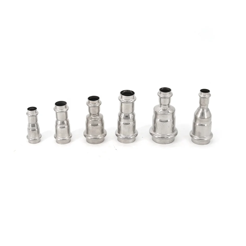 China high end M type V profile press fittings 304 316L Stainless steel Reducer