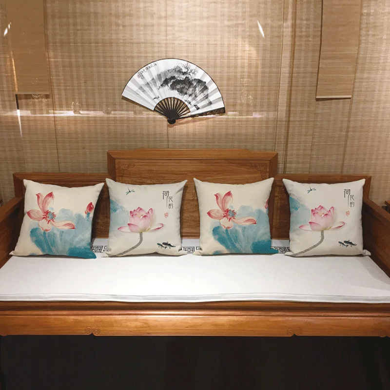 Home decoration Simply style Custom Pattern size shape silk washed throw Pillow case for living room bedroom