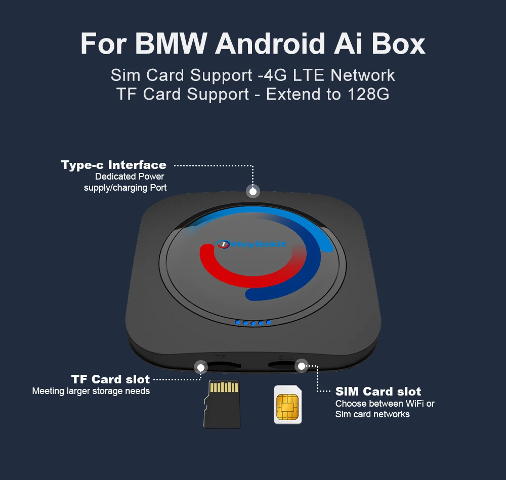 NEW streaming box Google Play Store 8+128GB carplay ai box for Deepal wireless carplay