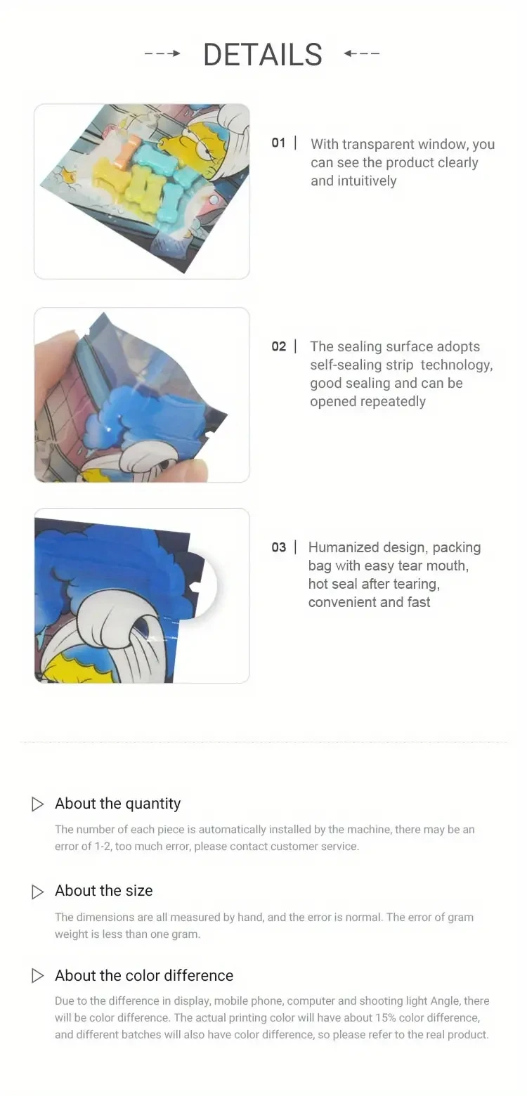 Stock 100Pcs/Pack Zipper Foil Mylar Bag Tobacco Cigar Smell Proof Plastic Packaging Bags Edible Food Pouch For Small Businesses