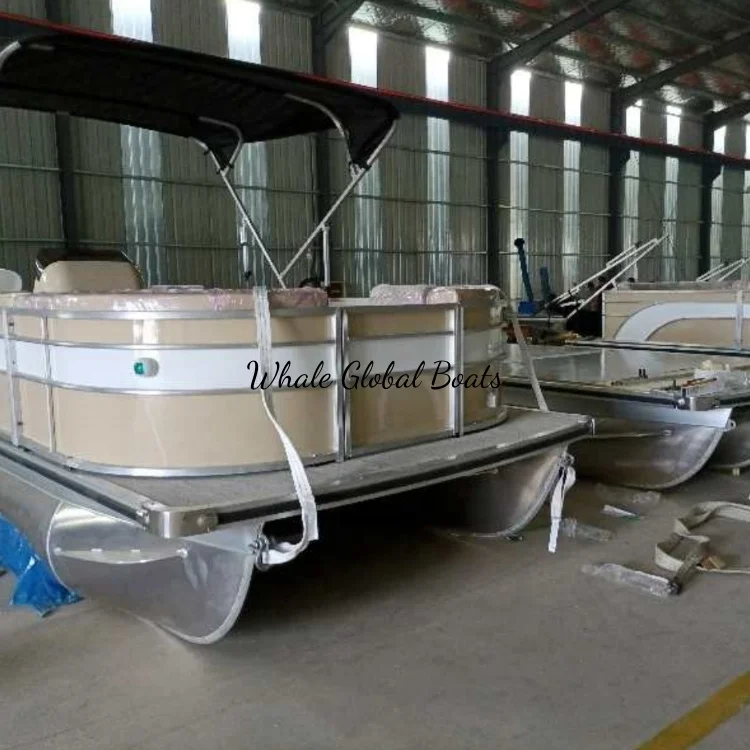 19ft Aluminum Lounging Entertainment Boat Cruising Pontoon Boat for Sale
