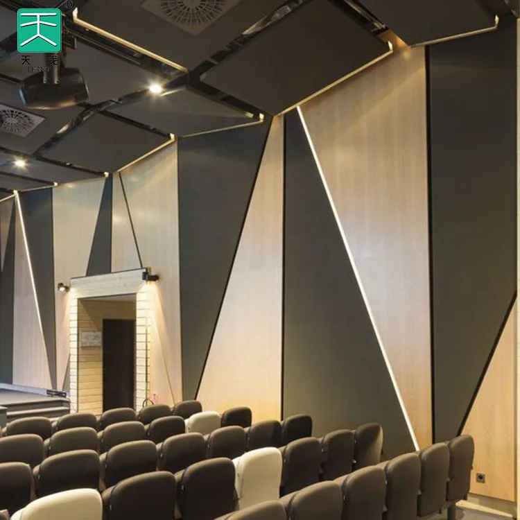 TianGe Cinema Decorative Wall Absorbing Studio Decor Panel Soft Fabric Ceilings Wall Recording Room Acoustic Panel for Office
