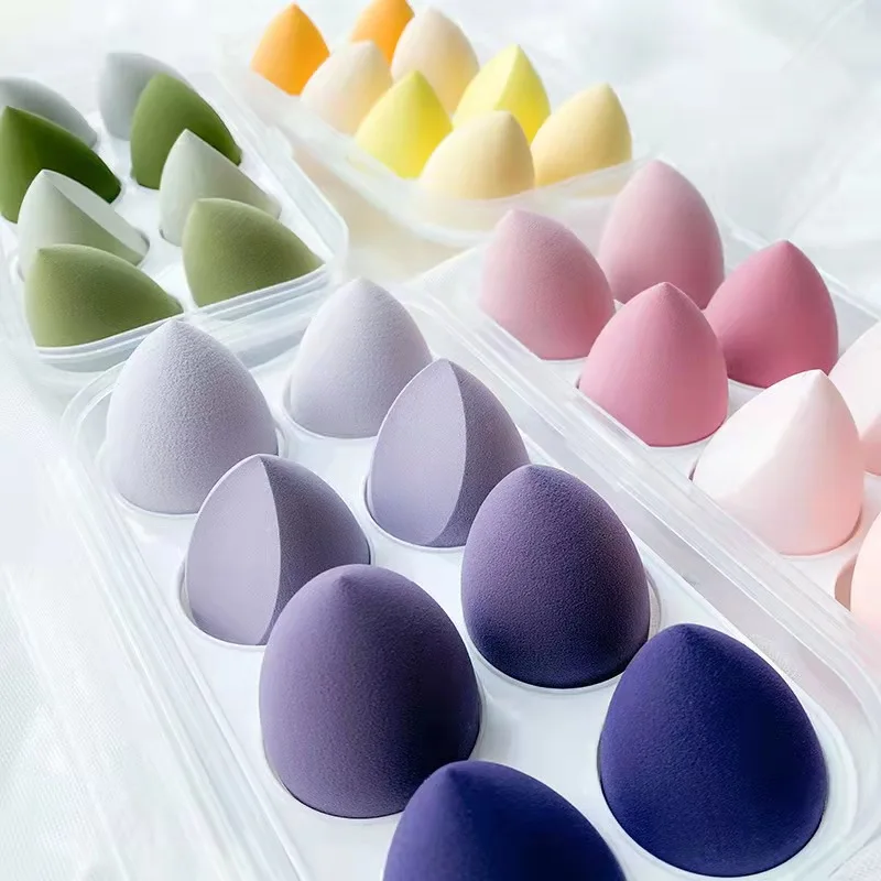 Natural Super Soft Beauty Sponge Blender Set 6 Pcs Makeup Sponges Beauty Egg Makeup Tool Private Label With Box