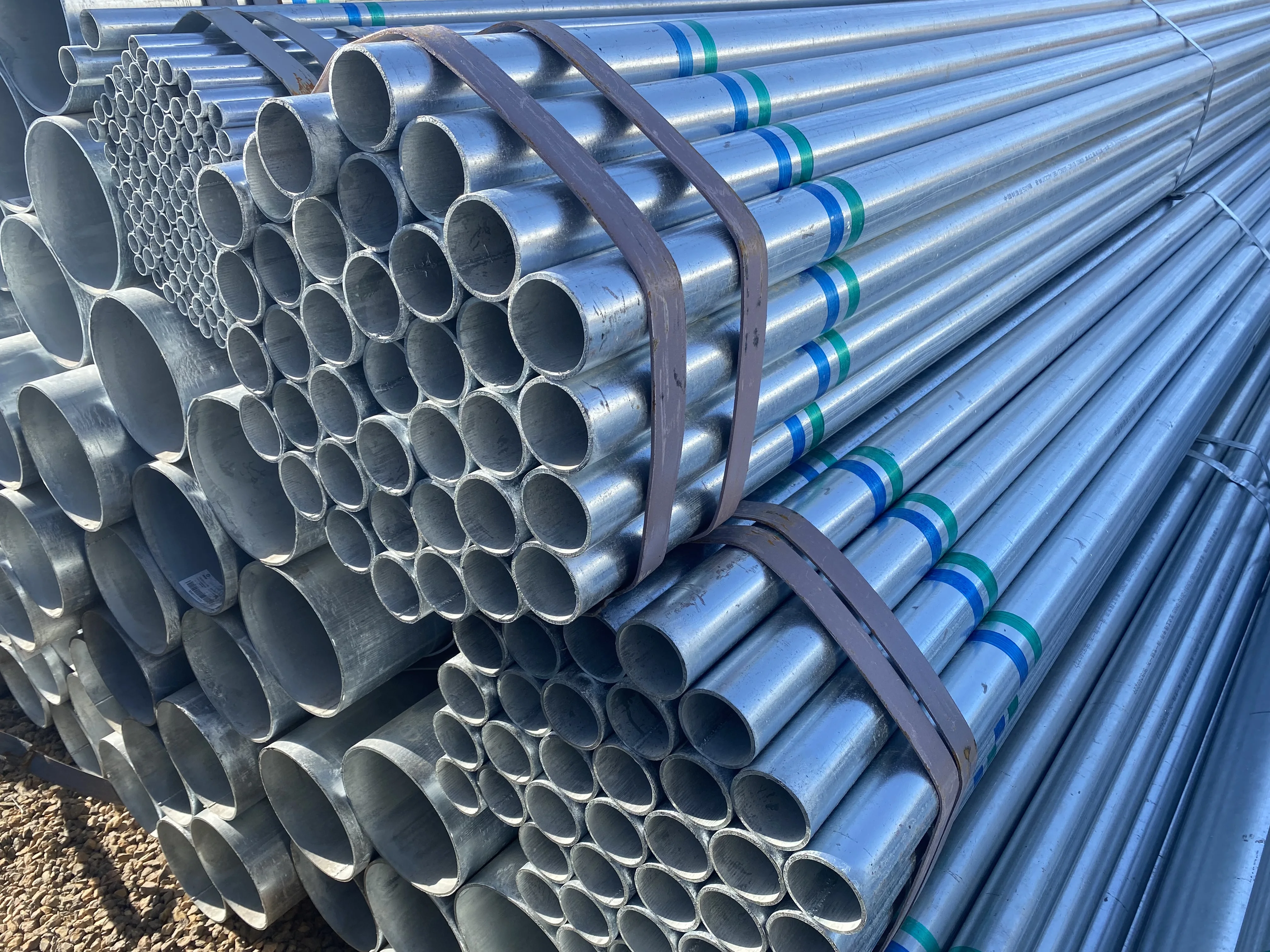 galvanized steel round pipe tube  4 inch 8 inch customized length schedule 40 galvanized steel pipe