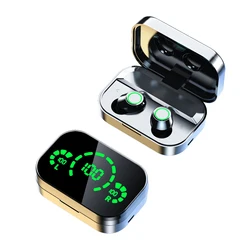 TWS YD03 зеркальные беспроводные наушники OEM светодиодный дисплей BT гарнитура водонепроницаемые Игровые наушники-вкладыши с низкой задержкой