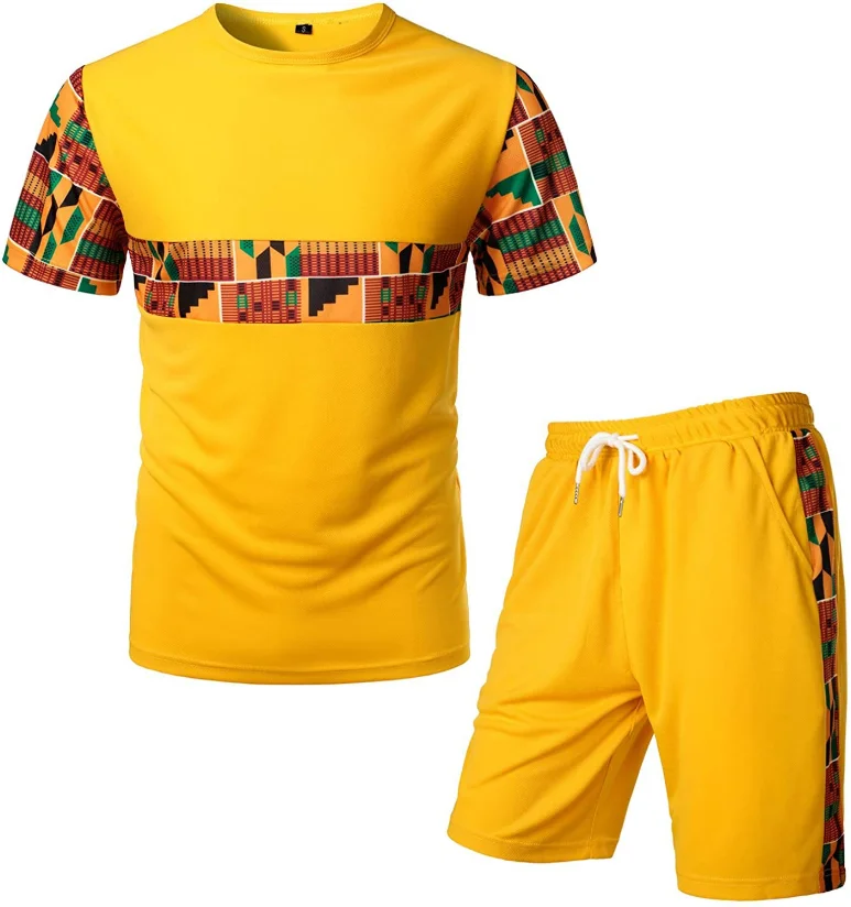 
2021 Ethnic African Style Brand Mens Clothing Casual Pants Short Fasion Shirts Sets Summer 