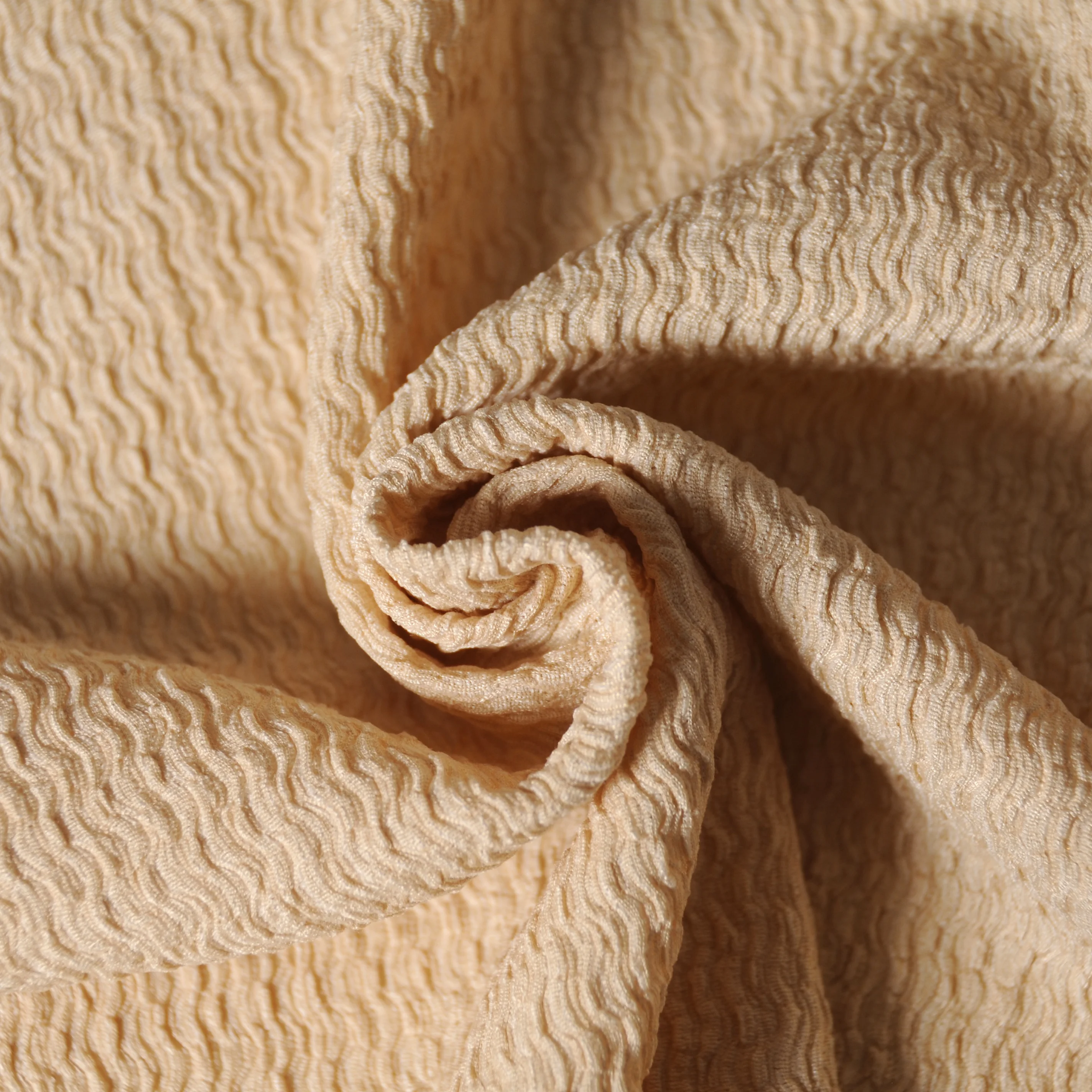 HOT SALE CHEAP PRICE POLYESTER SPANDEX WARP KNITTING CRUSH FABRIC SOLID CRINKLE FABRIC FOR GARMENT DRESS