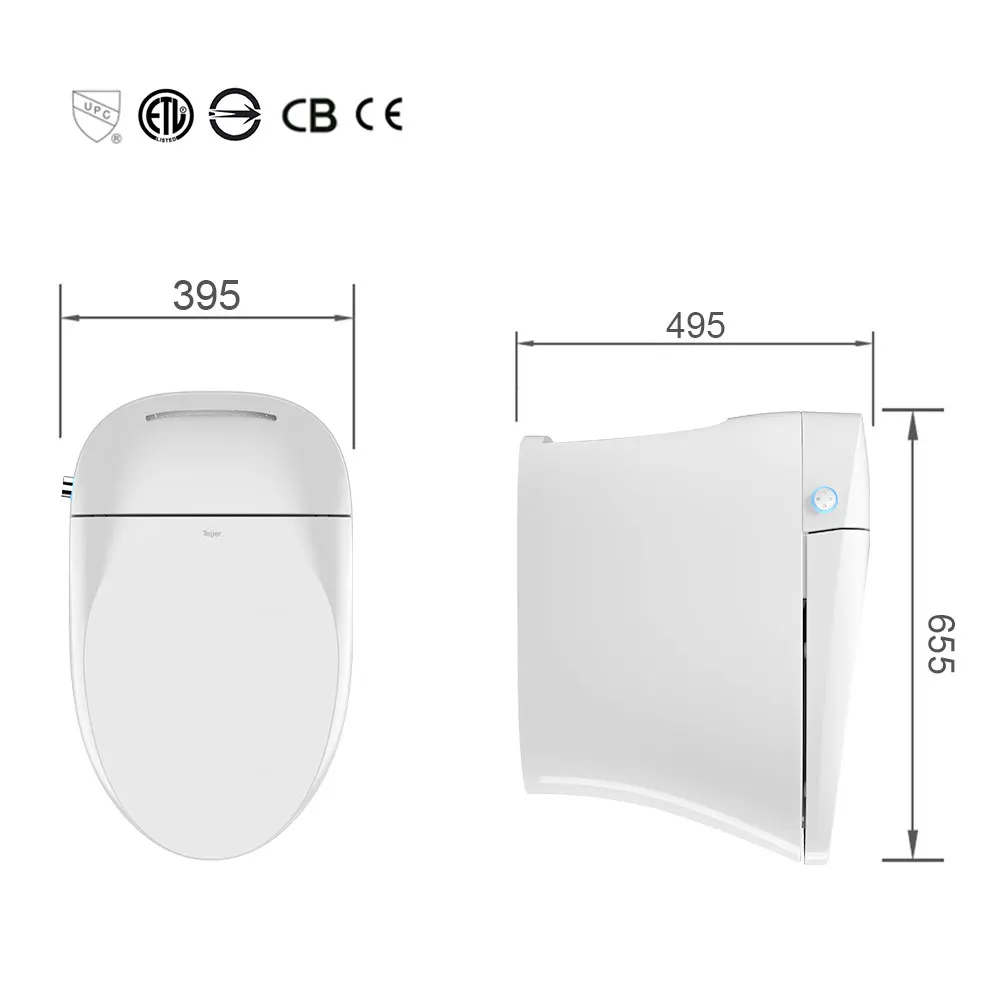 TEJJER Auto flush smart sensor wc toilet bowl with bidet toilet