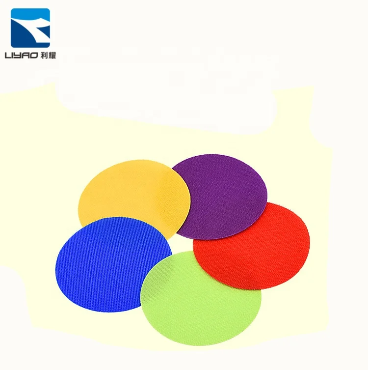 6 inches Hook and loop dots for spots educate classroom sitting spots plastic carpet circle Velcroes dot markers for kids