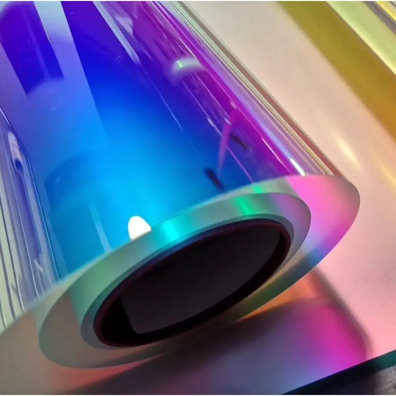 Chameleon Nano Ceramic Window Film Red and Rainbow Coloured Smart Blue Smart Red for Car Glass and PET Material For Building