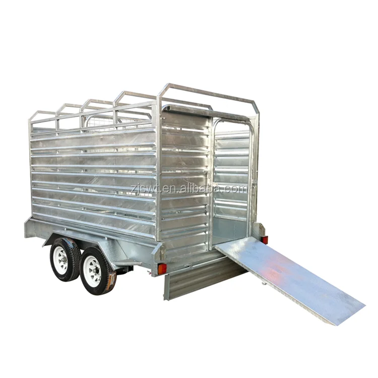 8x5 Cattle Crate Traile Galvanized tandem Trailer