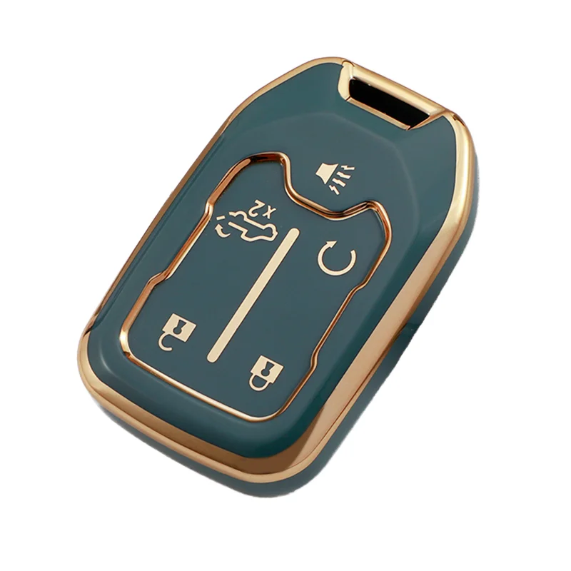 Remote Shell Fob Holder Keychain TPU Key Cover Case for Car Keys for GMC Sierra Terrain Acadia Chevrolet Tahoe 2015