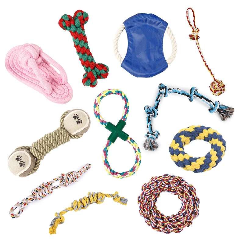 High Quality Durable Bite Toy Double Knot Rope Dog Chew Eco-Friendly Cotton Rope Dog Toys For Dogs