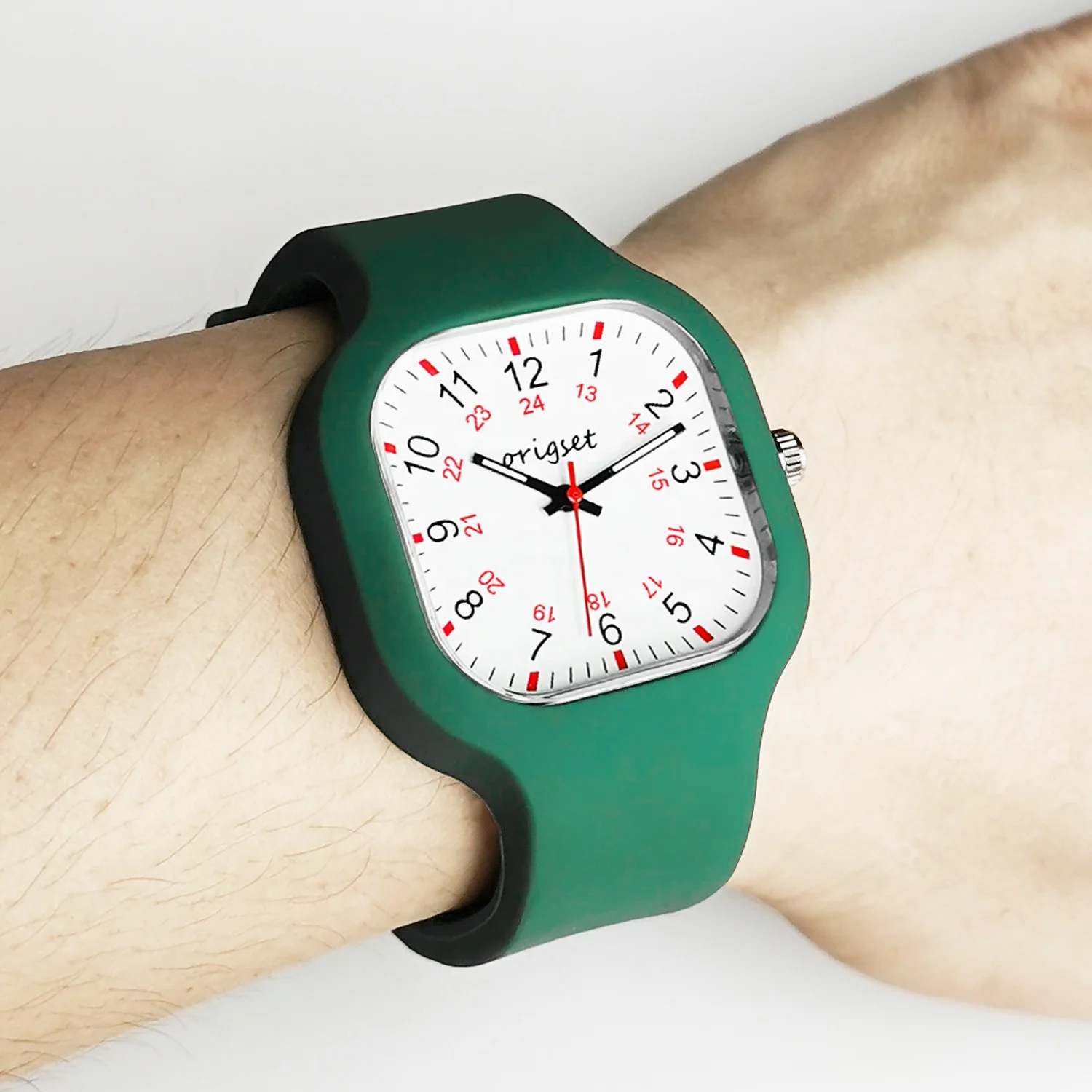 Customized printing Silicone Jelly Fashion Nursing Watch military time nursing for nurses woman Unisex low moq custom logo watch