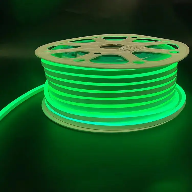 DC12V Гибкие светодиодные неоновые полосы света IP65 водонепроницаемые 2835 SMD СВЕТОДИОДНЫЕ веревки свет силиконовый материал корпуса праздничные знаки пейзаж