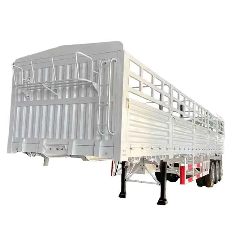 China Manufacture 60T Cargo Transport Fence Semi Trailer Side Wall Semi Trailer