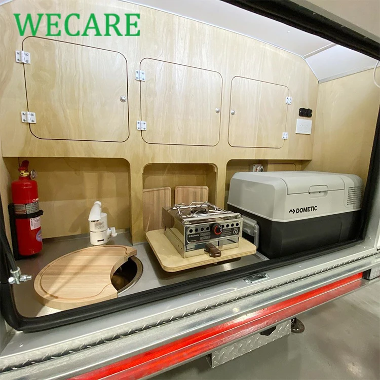 
Australian standard off road aviation aluminum travel trailer 