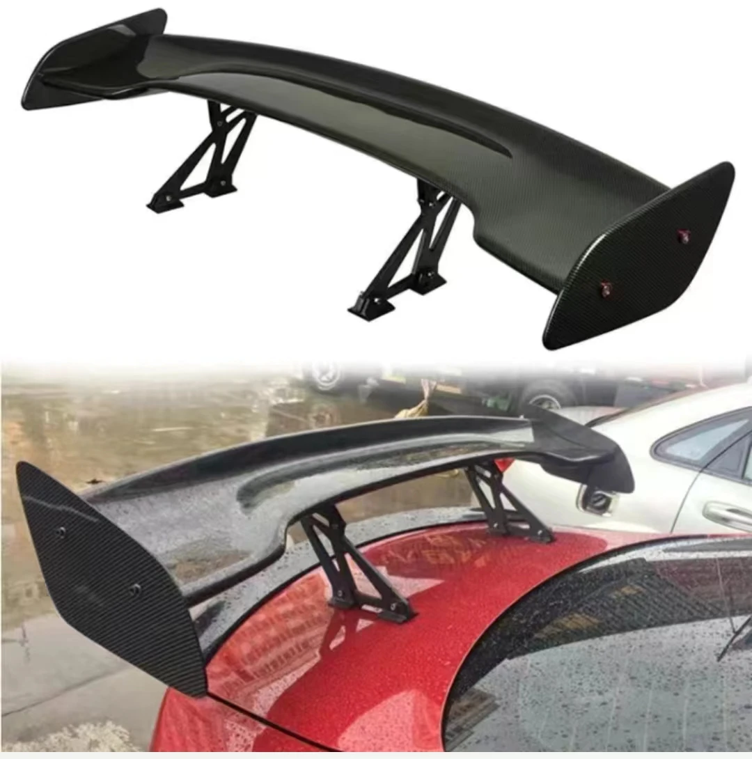 car Universal Adjustable Rear Trunk Spoiler Racing Wing Carbon Fiber GT-Style Automobile modified Tail Wing trim kit