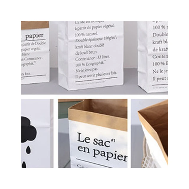 Elegant Nordic-Style Kraft Paper Bags for Gifts, Flower Storage, and Home Decor