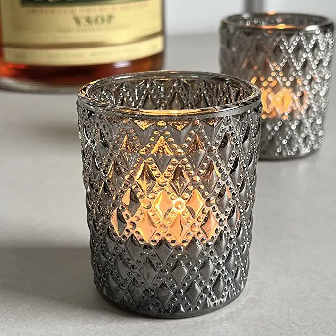 Home Decor Weddings Spa Holidays Party DIY Clear Votive Candles Filled Unscented Soy Wax Glass Candle Holder