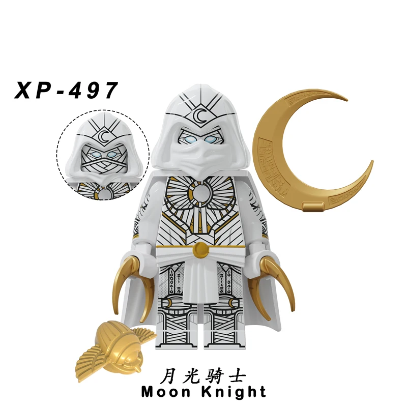 KT1065 XH1895 XH1896 XH1897 фильм лунный рыцарь Jake Lockley Moony Khonsu Мини фигурки строительные блоки игрушки
