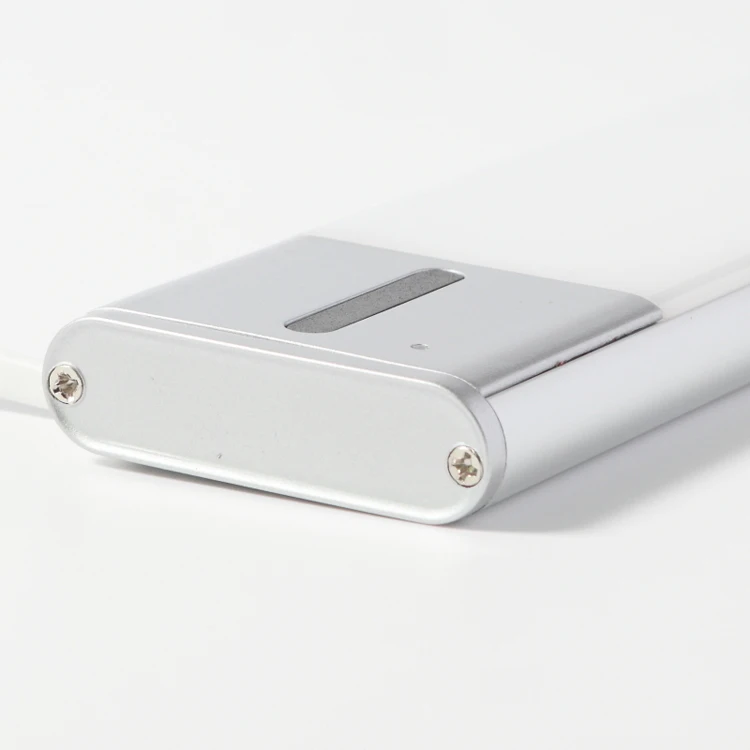 The sensor hand sweep control switch adjusts the brightness of the lamp mounted under the cabinet