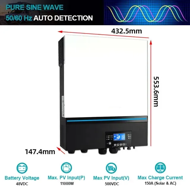 3 кВт 5 8 10 24 В 48 230 MPPT Wi-Fi DC-AC на электросети домашняя энергосистема солнечный гибридный инвертор